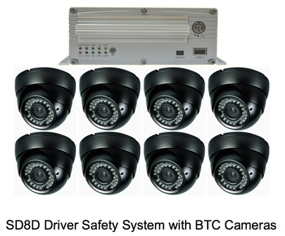 SD8D 8 BTC camera surveillance camera solution for transit, paratransit or school bus