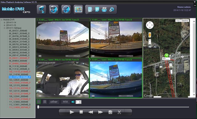 SD4D GUI Quad Screen Sat Map viewlow cost Pupil transportation child safety and security onboard vehicle video camera observation systems