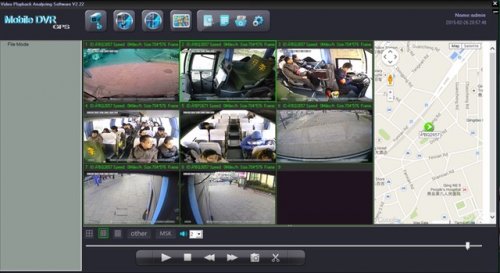 SD8C 3G Live View City Metro Transit Bus with live GPS tracking, geo-fencing, live driver talk low resolution streaming video screenshot street mapping